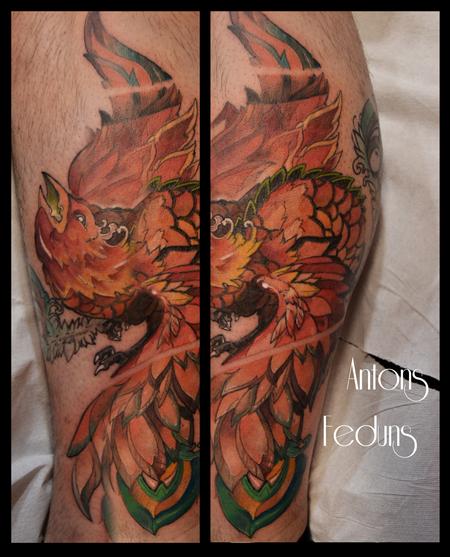 Tattoos - Red Japanese Phoenix - 95504